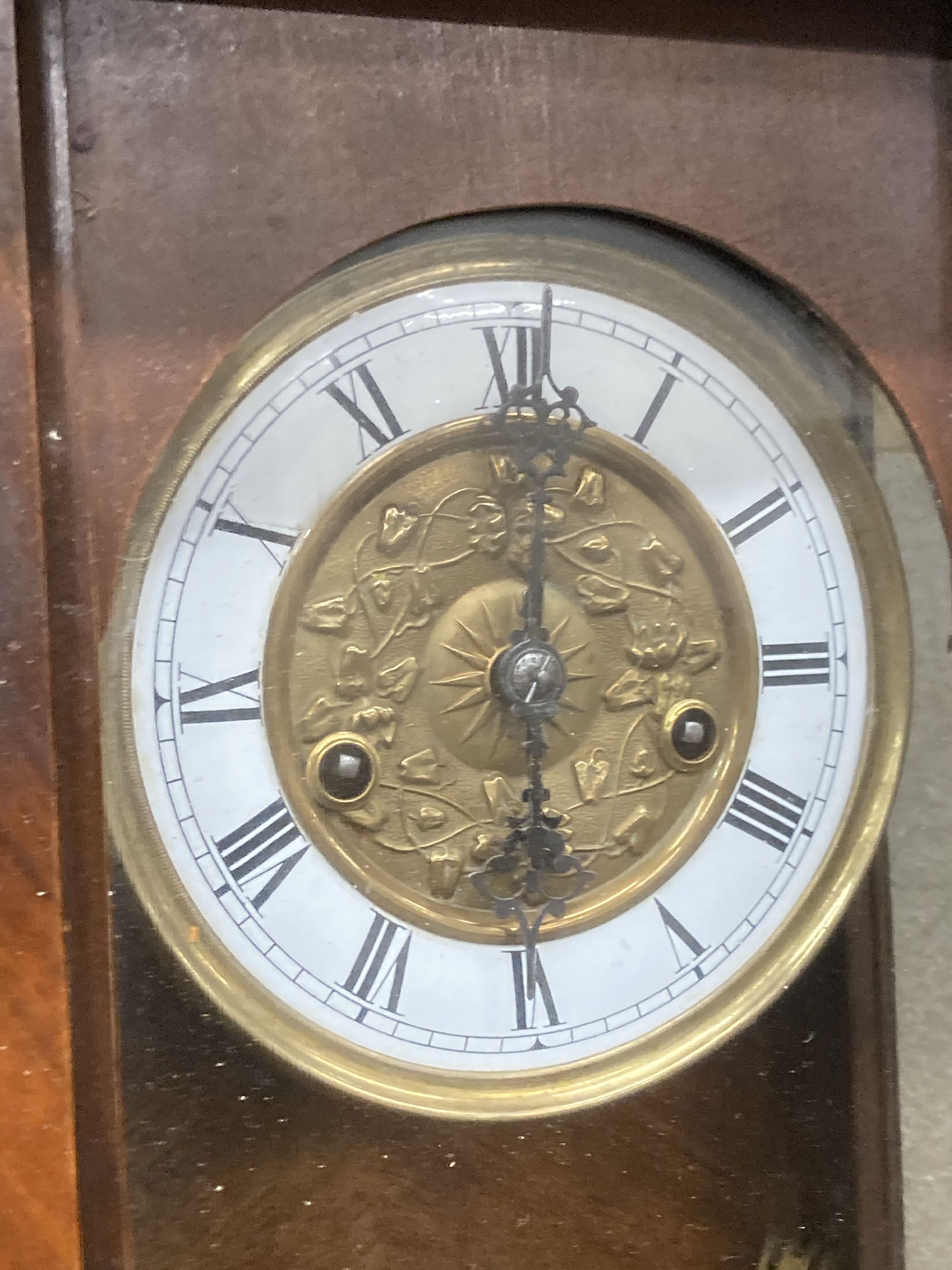 A 19th century Vienna type wall clock with musical chime, height 84cm